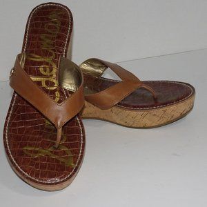 SAM EDELMAN - ROMY cork wedge sandals